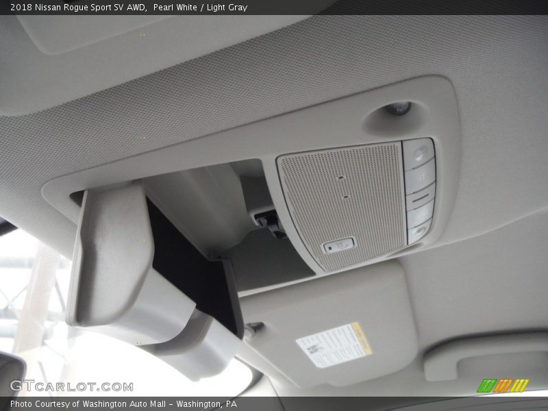 Pearl White / Light Gray 2018 Nissan Rogue Sport SV AWD