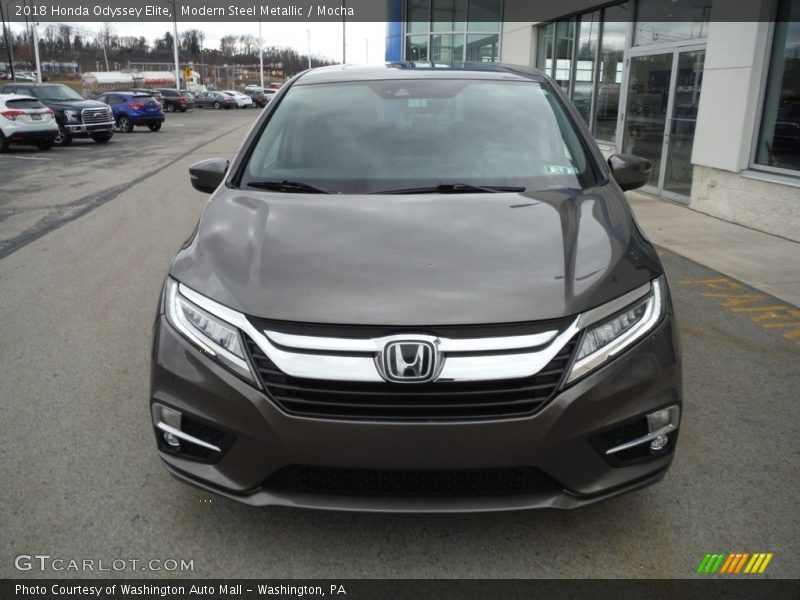 Modern Steel Metallic / Mocha 2018 Honda Odyssey Elite
