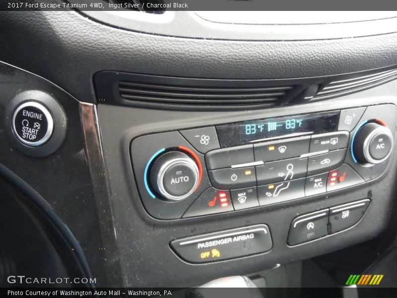 Ingot Silver / Charcoal Black 2017 Ford Escape Titanium 4WD