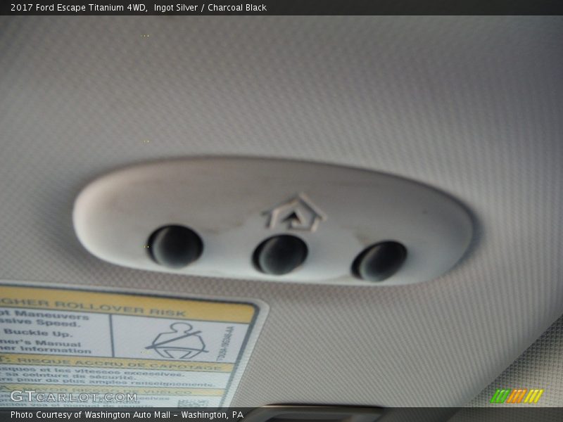 Ingot Silver / Charcoal Black 2017 Ford Escape Titanium 4WD