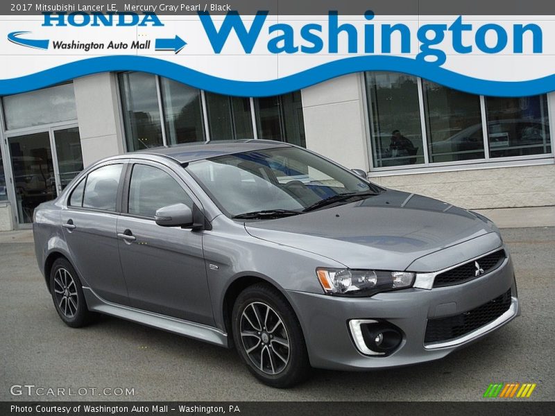 Mercury Gray Pearl / Black 2017 Mitsubishi Lancer LE