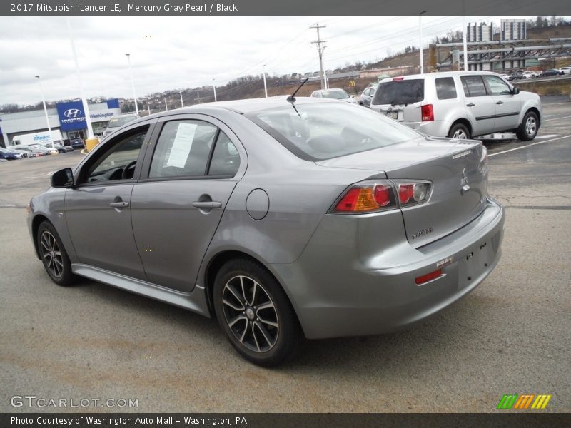Mercury Gray Pearl / Black 2017 Mitsubishi Lancer LE