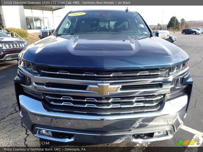 Northsky Blue Metallic / Jet Black 2019 Chevrolet Silverado 1500 LTZ Crew Cab 4WD