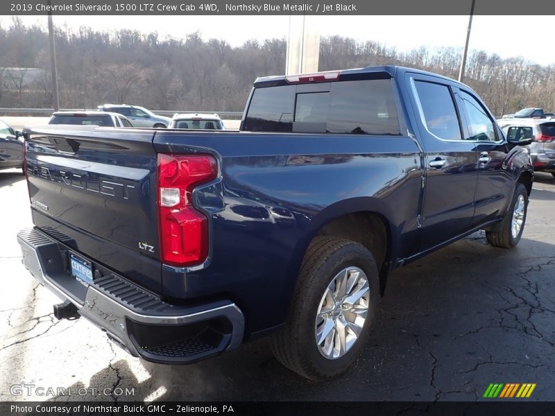 Northsky Blue Metallic / Jet Black 2019 Chevrolet Silverado 1500 LTZ Crew Cab 4WD