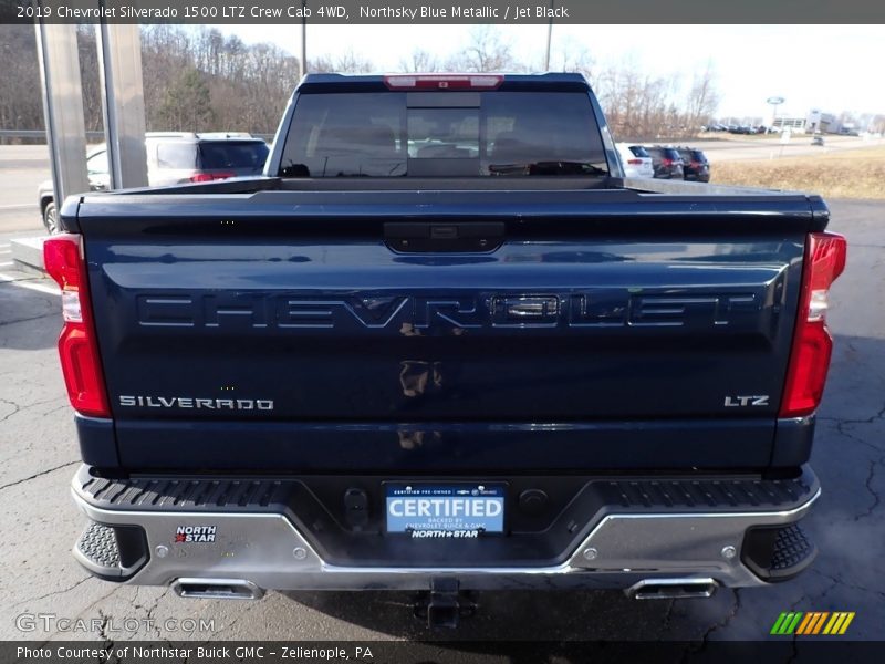 Northsky Blue Metallic / Jet Black 2019 Chevrolet Silverado 1500 LTZ Crew Cab 4WD