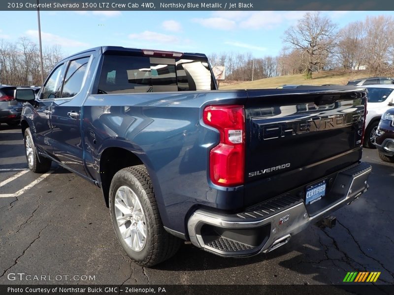 Northsky Blue Metallic / Jet Black 2019 Chevrolet Silverado 1500 LTZ Crew Cab 4WD