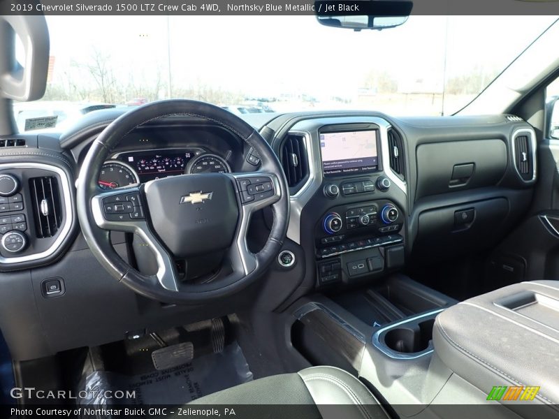 Northsky Blue Metallic / Jet Black 2019 Chevrolet Silverado 1500 LTZ Crew Cab 4WD