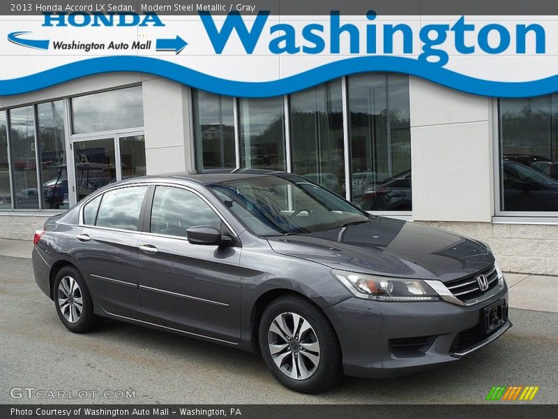 Modern Steel Metallic / Gray 2013 Honda Accord LX Sedan