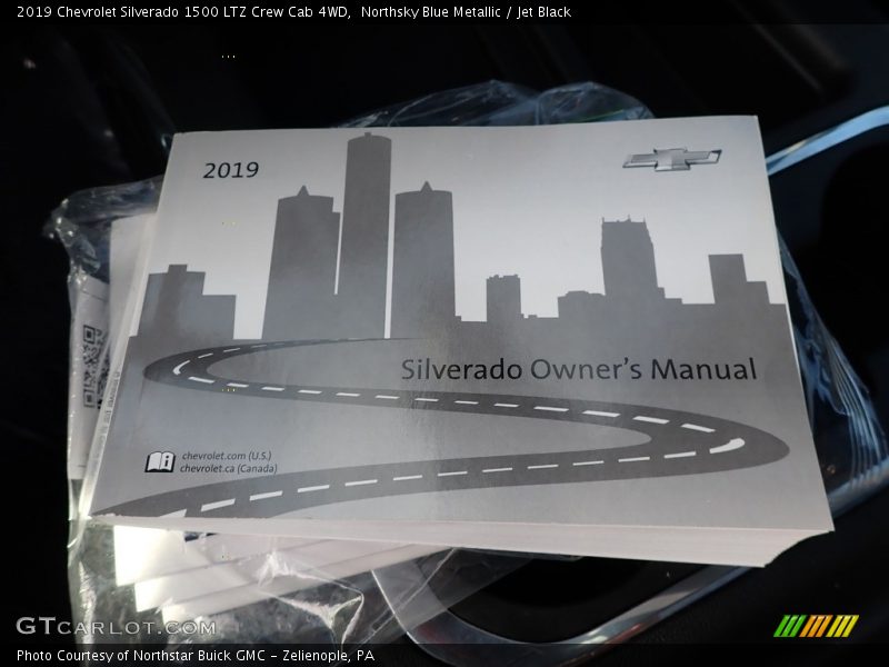 Northsky Blue Metallic / Jet Black 2019 Chevrolet Silverado 1500 LTZ Crew Cab 4WD