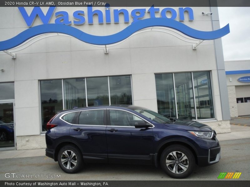 Obsidian Blue Pearl / Gray 2020 Honda CR-V LX AWD