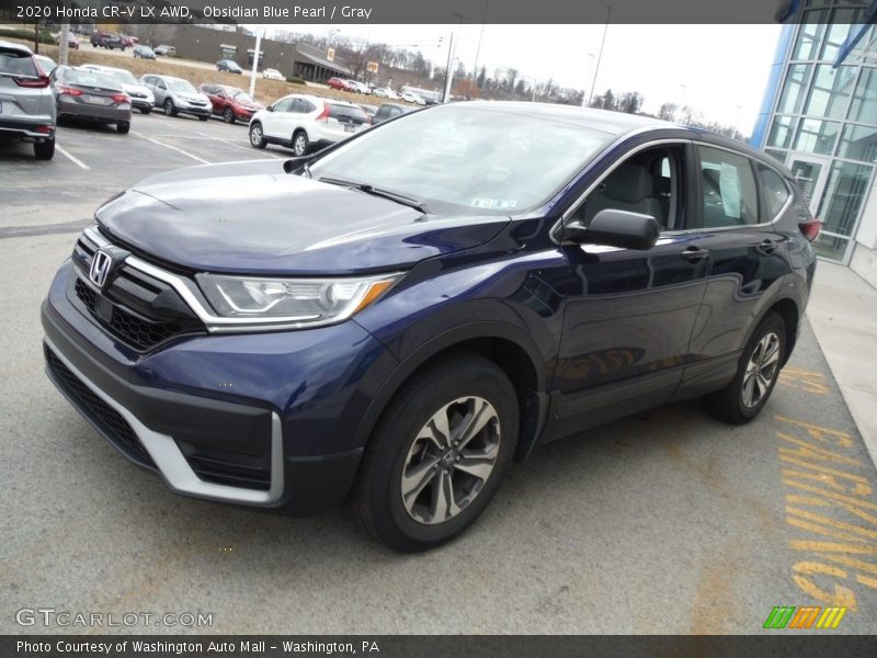 Obsidian Blue Pearl / Gray 2020 Honda CR-V LX AWD