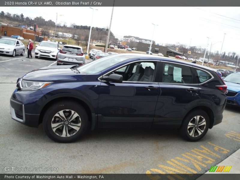 Obsidian Blue Pearl / Gray 2020 Honda CR-V LX AWD