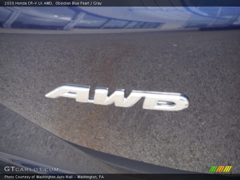 Obsidian Blue Pearl / Gray 2020 Honda CR-V LX AWD