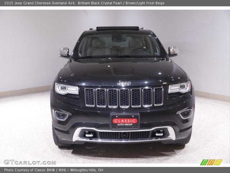 Brilliant Black Crystal Pearl / Brown/Light Frost Beige 2015 Jeep Grand Cherokee Overland 4x4