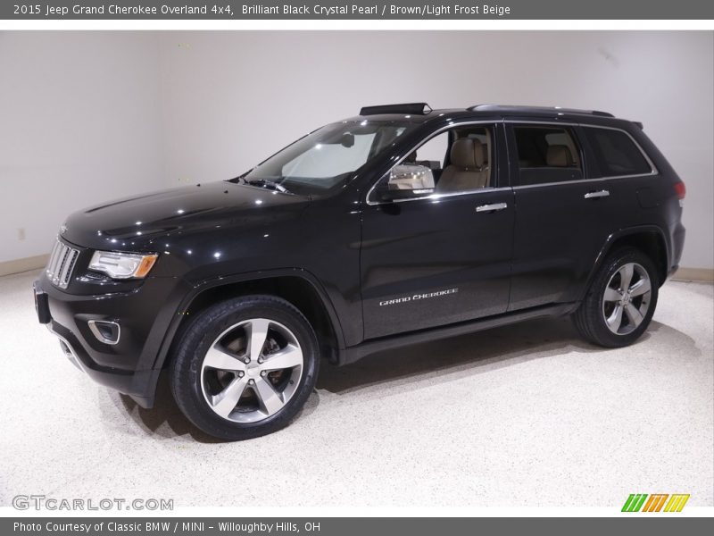 Brilliant Black Crystal Pearl / Brown/Light Frost Beige 2015 Jeep Grand Cherokee Overland 4x4
