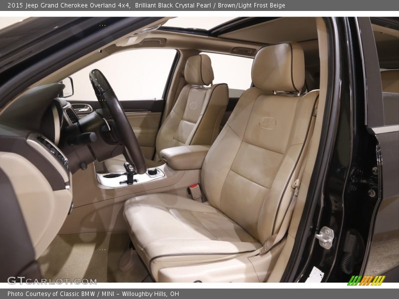 Brilliant Black Crystal Pearl / Brown/Light Frost Beige 2015 Jeep Grand Cherokee Overland 4x4
