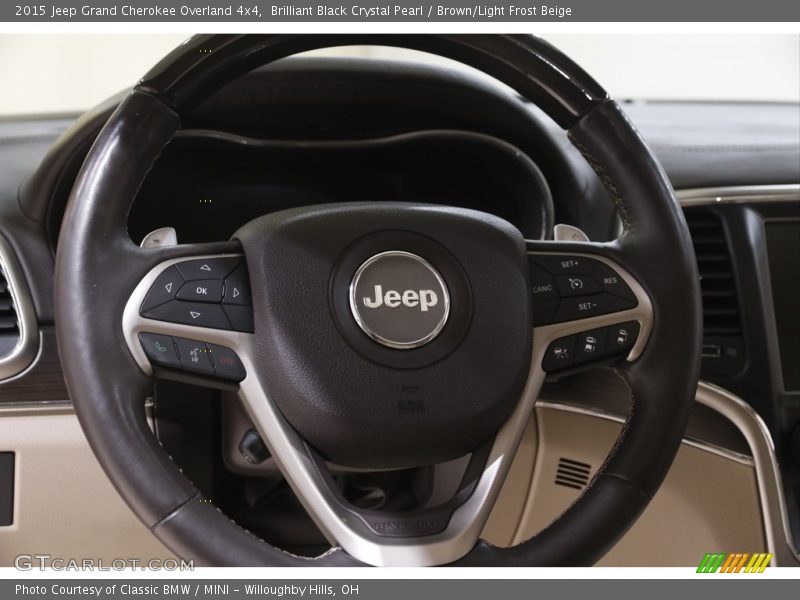 Brilliant Black Crystal Pearl / Brown/Light Frost Beige 2015 Jeep Grand Cherokee Overland 4x4