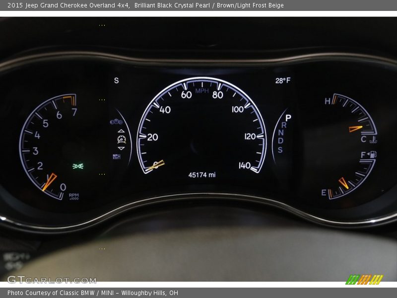 Brilliant Black Crystal Pearl / Brown/Light Frost Beige 2015 Jeep Grand Cherokee Overland 4x4