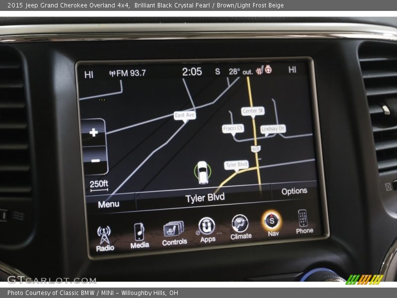 Brilliant Black Crystal Pearl / Brown/Light Frost Beige 2015 Jeep Grand Cherokee Overland 4x4
