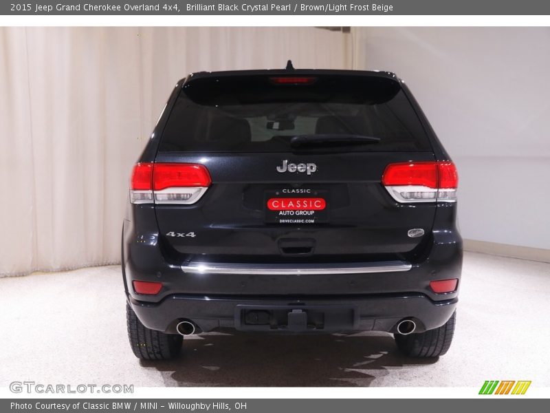 Brilliant Black Crystal Pearl / Brown/Light Frost Beige 2015 Jeep Grand Cherokee Overland 4x4