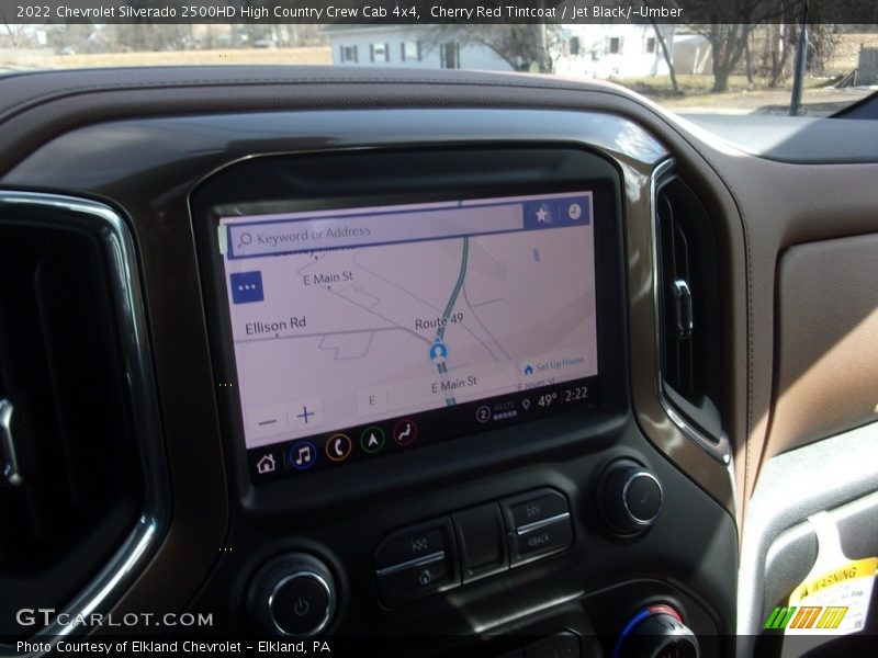 Navigation of 2022 Silverado 2500HD High Country Crew Cab 4x4