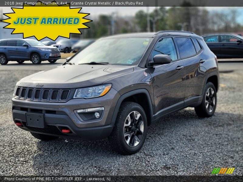 Granite Crystal Metallic / Black/Ruby Red 2018 Jeep Compass Trailhawk 4x4