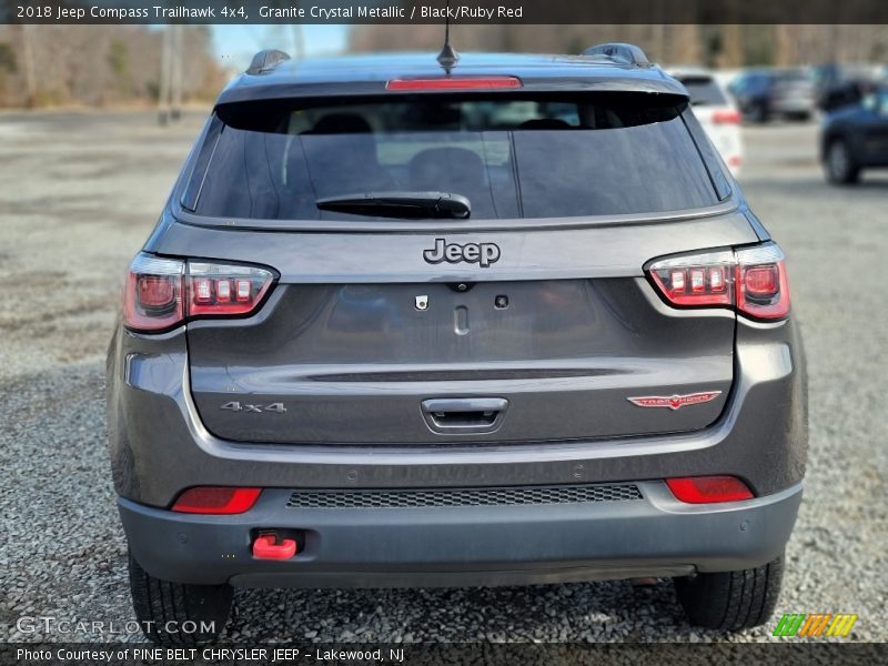 Granite Crystal Metallic / Black/Ruby Red 2018 Jeep Compass Trailhawk 4x4
