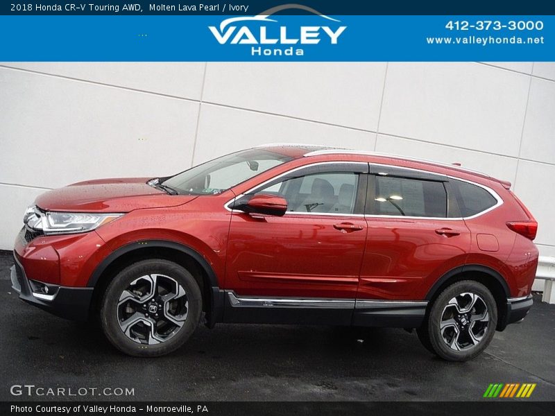 Molten Lava Pearl / Ivory 2018 Honda CR-V Touring AWD