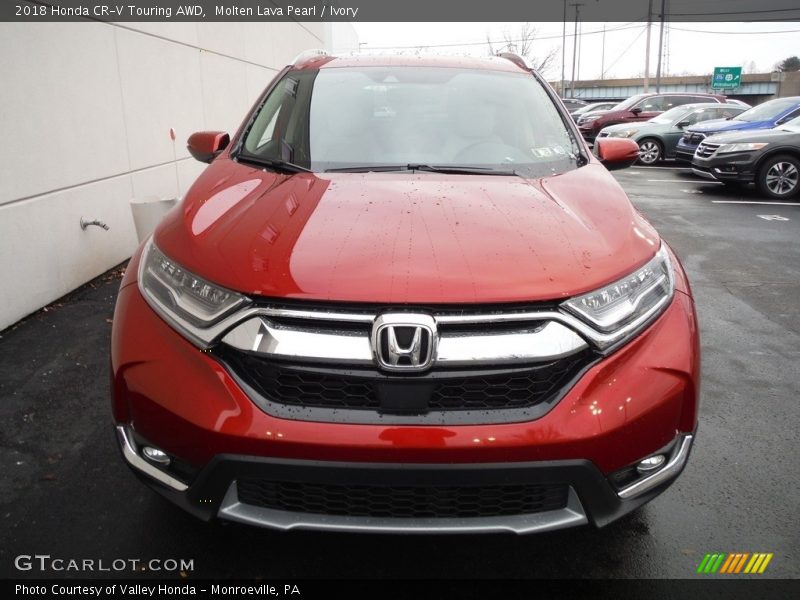 Molten Lava Pearl / Ivory 2018 Honda CR-V Touring AWD