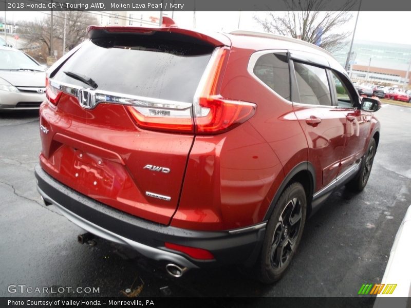 Molten Lava Pearl / Ivory 2018 Honda CR-V Touring AWD