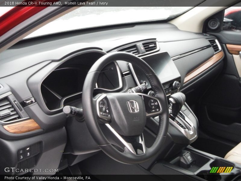 Molten Lava Pearl / Ivory 2018 Honda CR-V Touring AWD