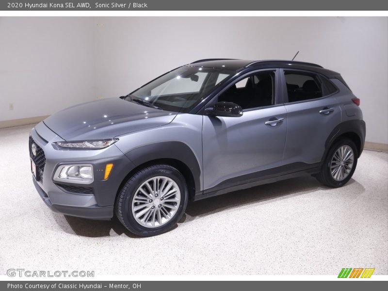 Sonic Silver / Black 2020 Hyundai Kona SEL AWD