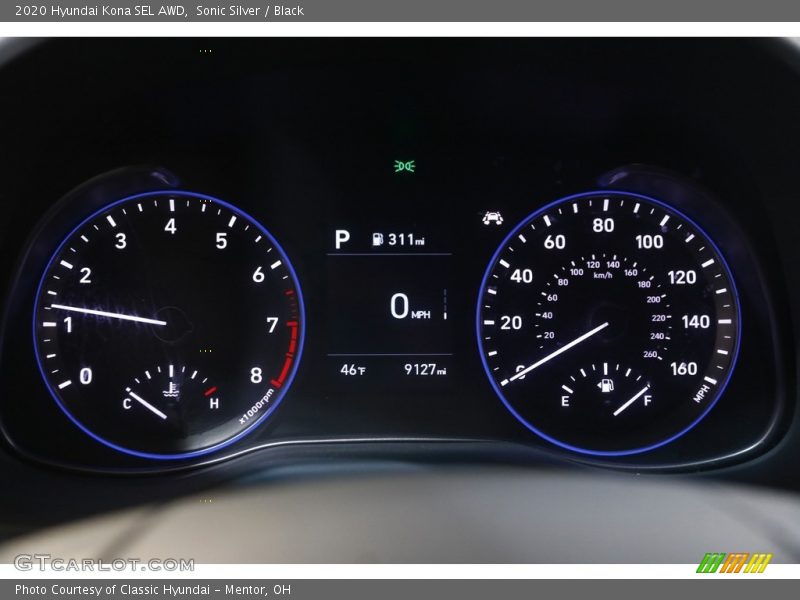 Sonic Silver / Black 2020 Hyundai Kona SEL AWD