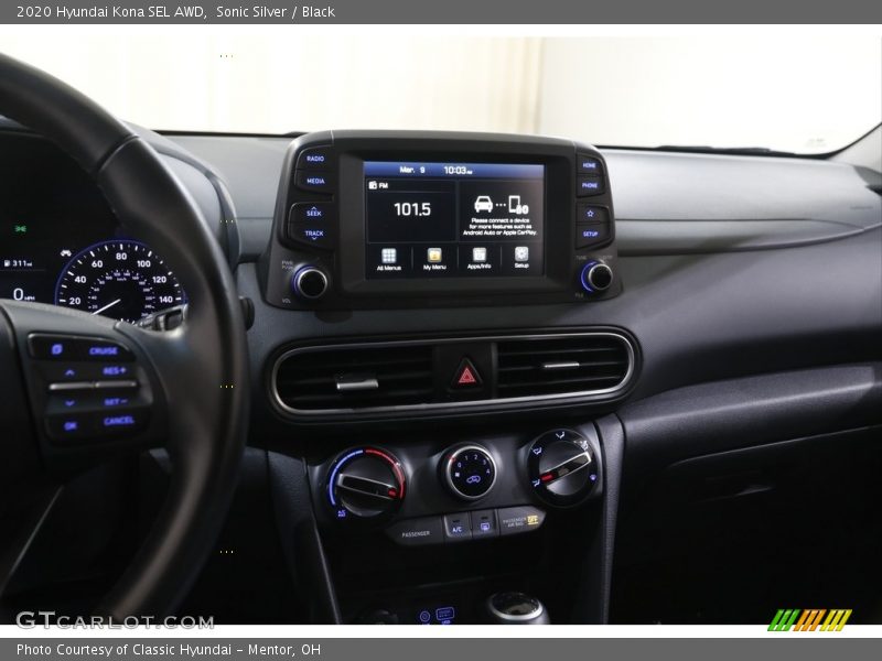Sonic Silver / Black 2020 Hyundai Kona SEL AWD