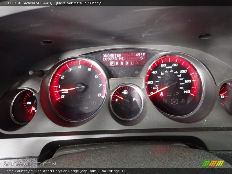 Quicksilver Metallic / Ebony 2012 GMC Acadia SLT AWD