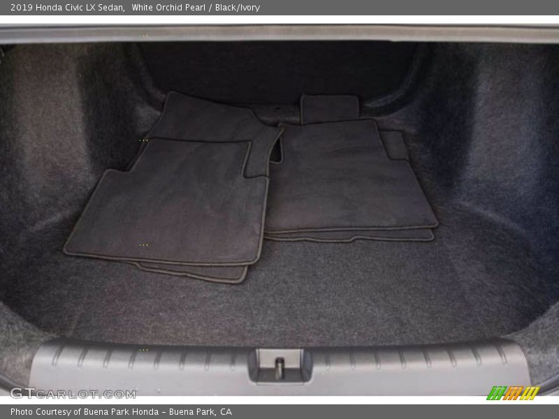 White Orchid Pearl / Black/Ivory 2019 Honda Civic LX Sedan