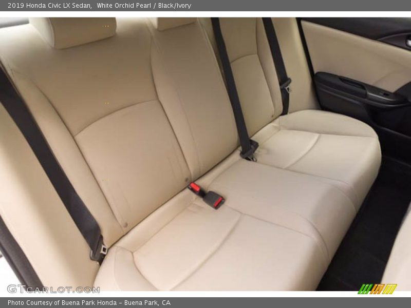White Orchid Pearl / Black/Ivory 2019 Honda Civic LX Sedan