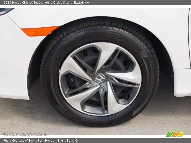 White Orchid Pearl / Black/Ivory 2019 Honda Civic LX Sedan
