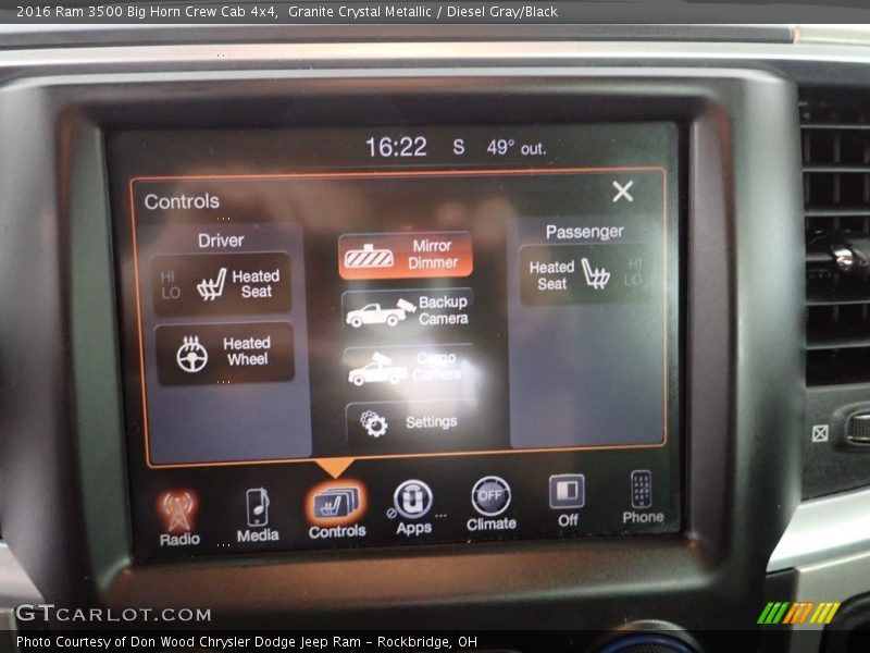 Granite Crystal Metallic / Diesel Gray/Black 2016 Ram 3500 Big Horn Crew Cab 4x4