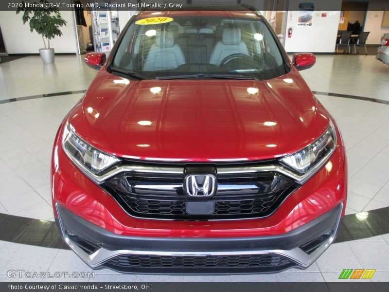 Radiant Red Metallic / Gray 2020 Honda CR-V Touring AWD