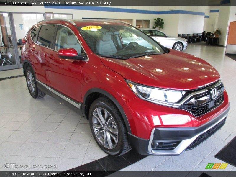 Radiant Red Metallic / Gray 2020 Honda CR-V Touring AWD