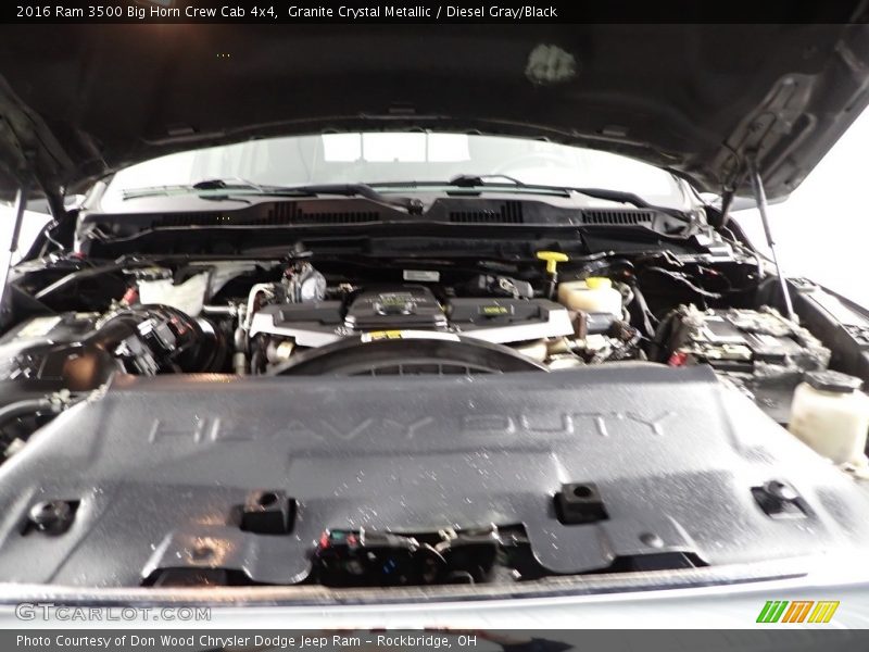 Granite Crystal Metallic / Diesel Gray/Black 2016 Ram 3500 Big Horn Crew Cab 4x4