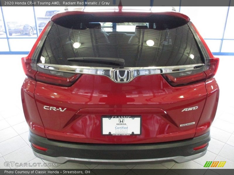Radiant Red Metallic / Gray 2020 Honda CR-V Touring AWD