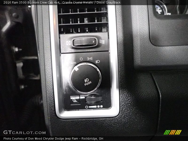 Controls of 2016 3500 Big Horn Crew Cab 4x4