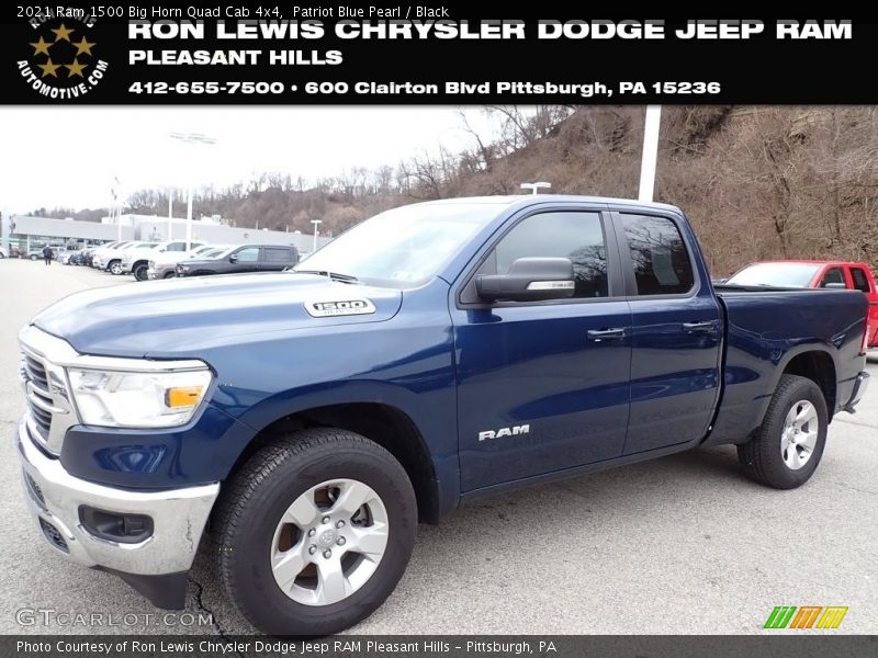 Patriot Blue Pearl / Black 2021 Ram 1500 Big Horn Quad Cab 4x4