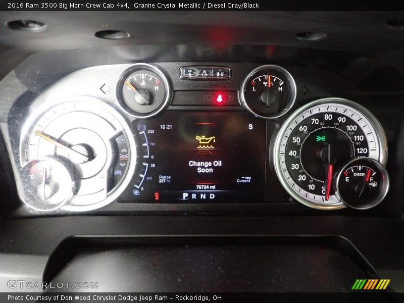  2016 3500 Big Horn Crew Cab 4x4 Big Horn Crew Cab 4x4 Gauges