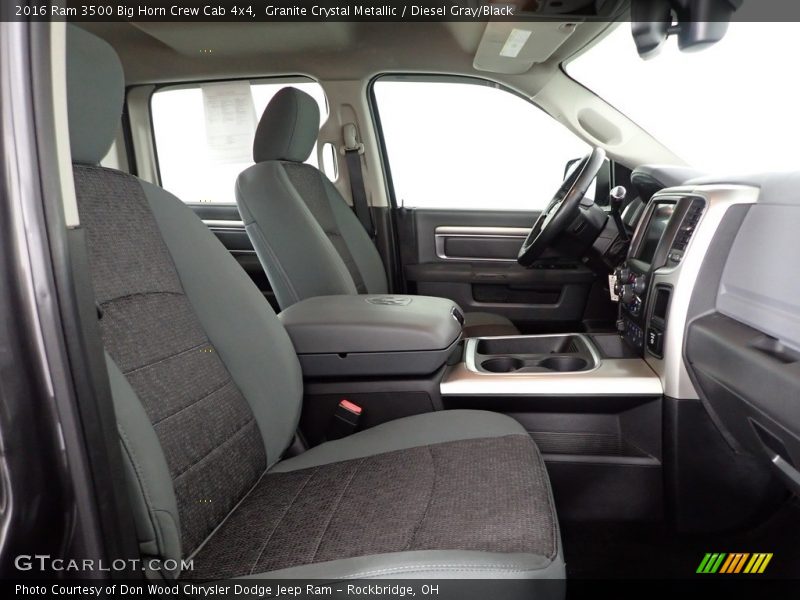 Front Seat of 2016 3500 Big Horn Crew Cab 4x4