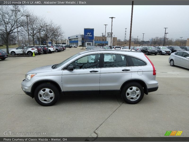 Alabaster Silver Metallic / Black 2010 Honda CR-V LX AWD