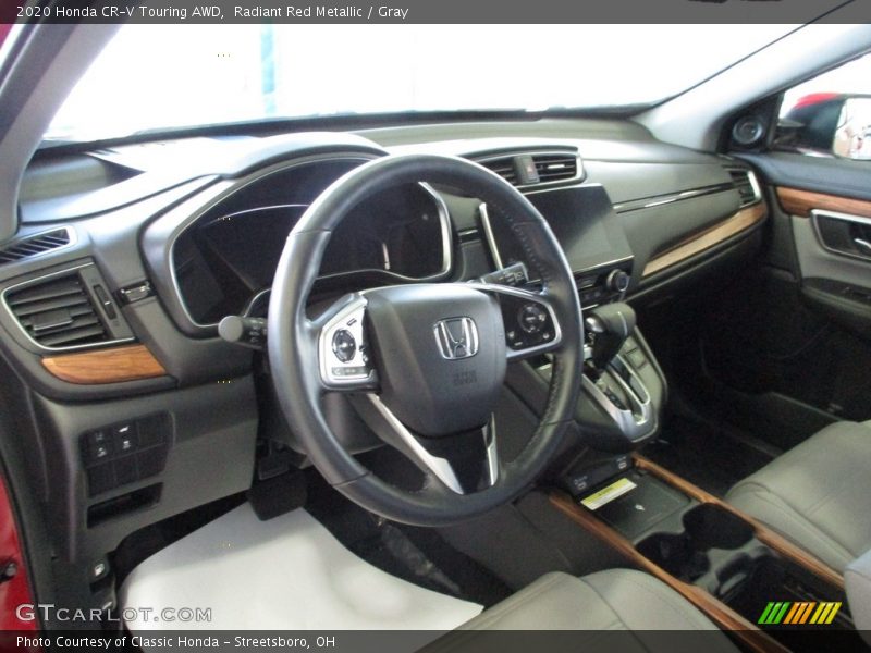 Radiant Red Metallic / Gray 2020 Honda CR-V Touring AWD