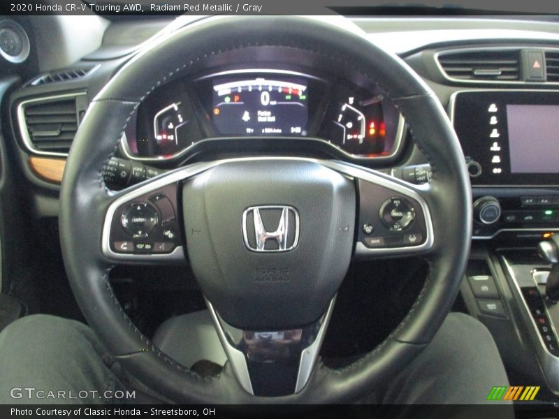 Radiant Red Metallic / Gray 2020 Honda CR-V Touring AWD
